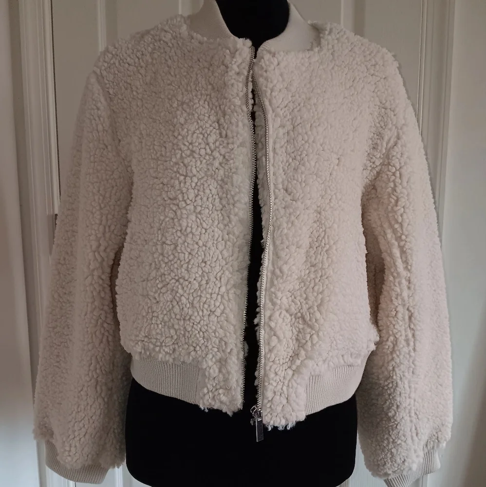 Forever 21 beige bomber jacket Women's Size S New With Tags - Picture 1 of 4